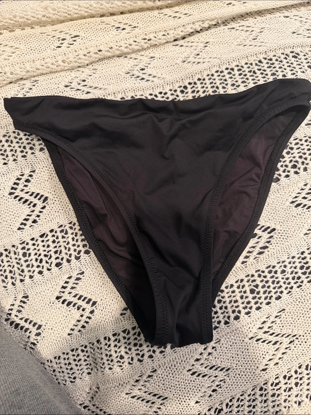 SKIMS High Leg Bikini Bottom - Black S NWOT